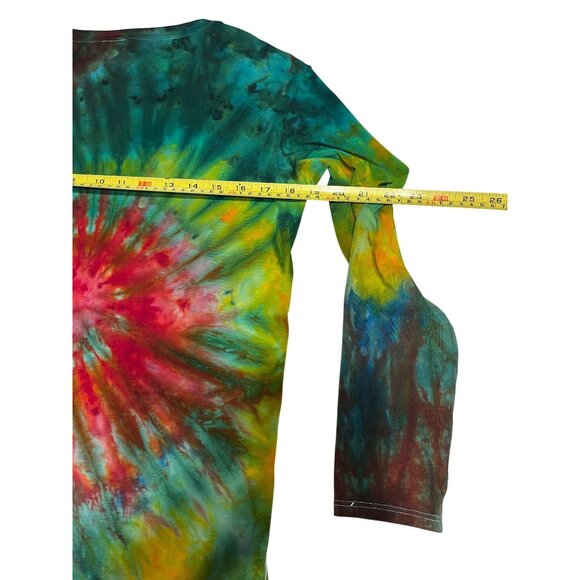Lululemon Hand-Dyed Tie Dye Relaxed Boatneck Long Sleeve Spiral Shirt Size 4 - Picture 4 of 5